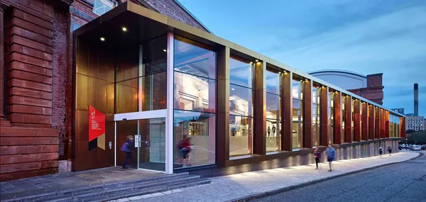 glass front building